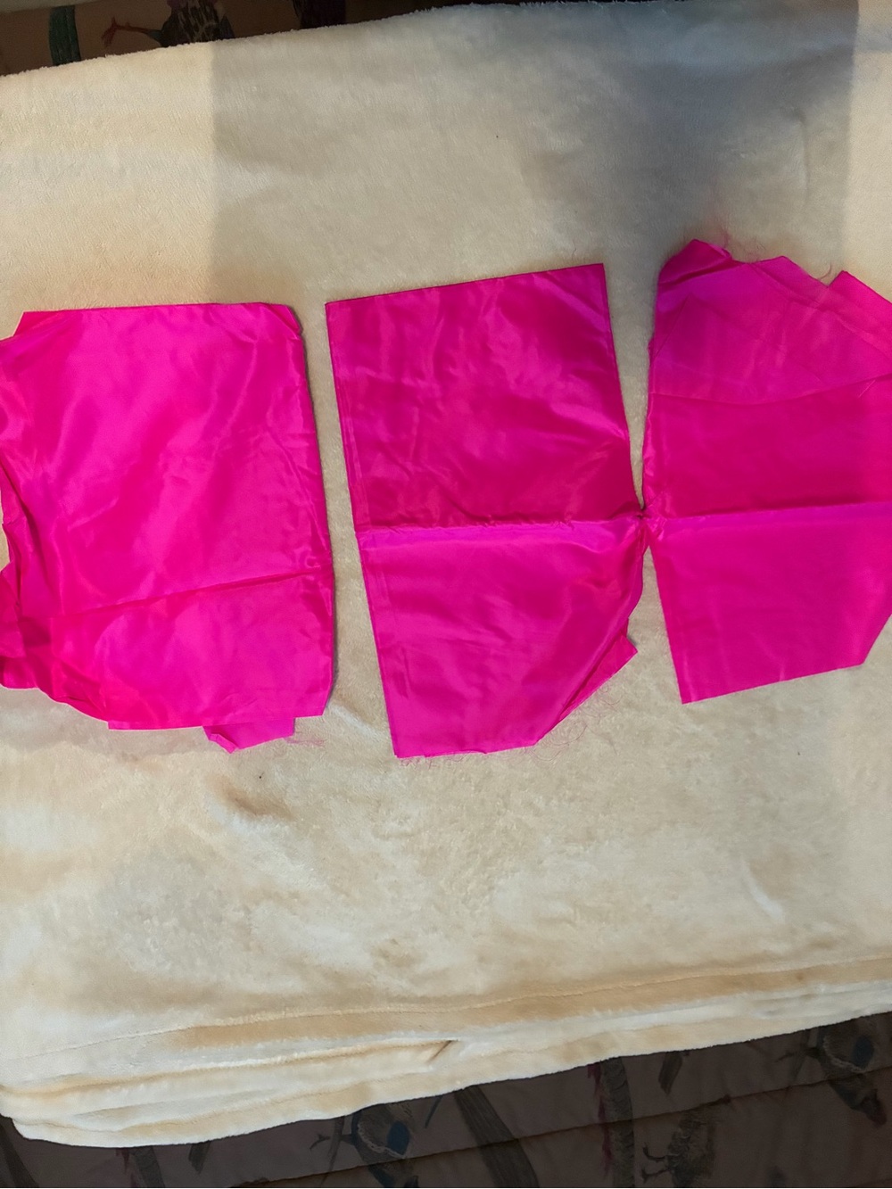 Women’s Hot Pink Silk Fabric- Bright Solid Color A Couple of Yards
